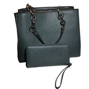 Green Crossbody Purse w/ Wallet